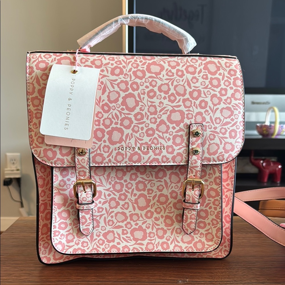 Poppy & Peonies Pink Floral Women's Bag
